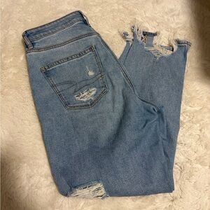 Distressed American Eagle Mom Jeans